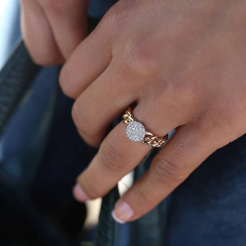 By Golden House - Pırlanta Örgü Yüzük