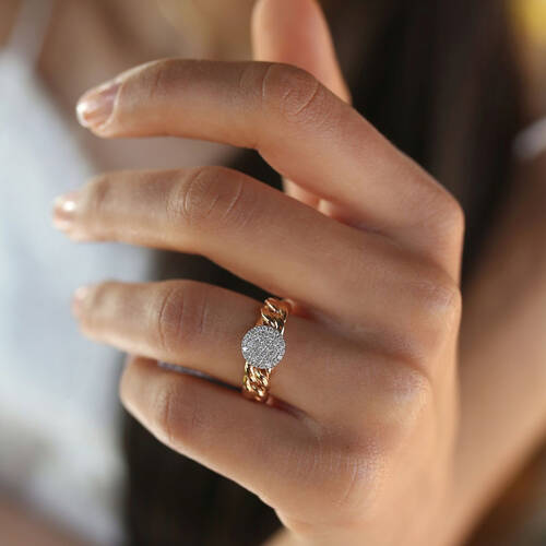 By Golden House - Pırlanta Örgü Yüzük (1)