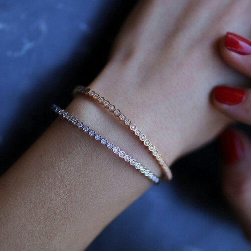 By Golden House - Pırlanta Petek Bilezik By Golden House - Pırlanta Petek Bilezik