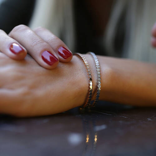 By Golden House - Pırlanta Petek Bilezik (1)