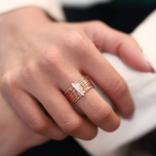 By Golden House - Pırlanta Sarmal Yüzük