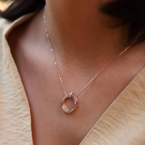 By Golden House - Pırlanta Sarmaşık Kolye (1)