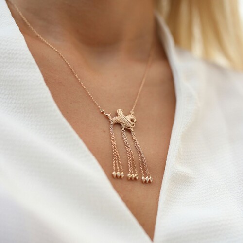 By Golden House - Pırlanta Su Atı Kolye (1)