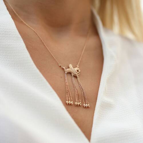 By Golden House - Pırlanta Su Atı Kolye (1)