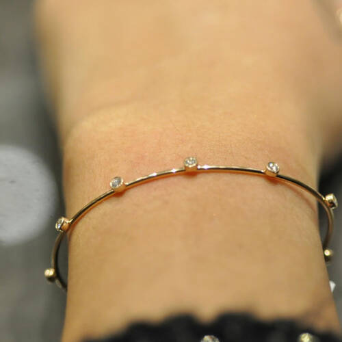 By Golden House - Pırlanta Tohumlu Tasarım Bilezik