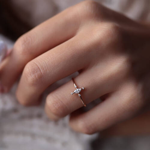 By Golden House - Plus Markiz Pırlanta Yüzük (1)