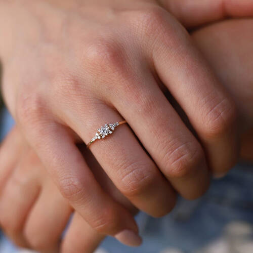 By Golden House - Prenses Pırlanta Yüzük