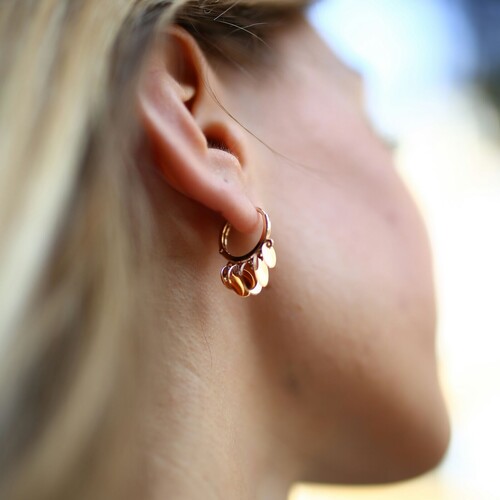 By Golden House - Pul Sallantılı Küpe By Golden House - Pul Sallantılı Küpe