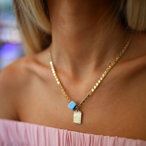 By Golden House - Pul Zincir Ve Ayet Kolye By Golden House - Pul Zincir Ve Ayet Kolye