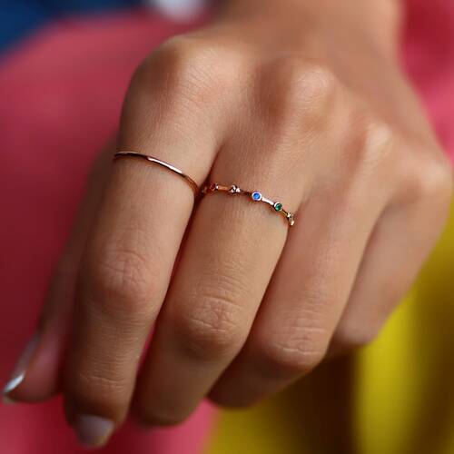 By Golden House - Rainbow Yüzük Kombin By Golden House - Rainbow Yüzük Kombin