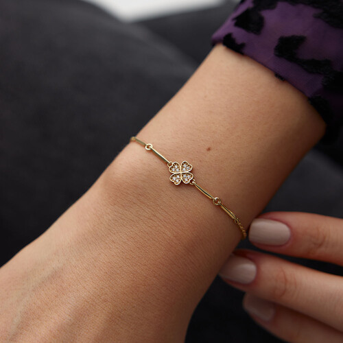 By Golden House - Ritim Yonca Bileklik By Golden House - Ritim Yonca Bileklik