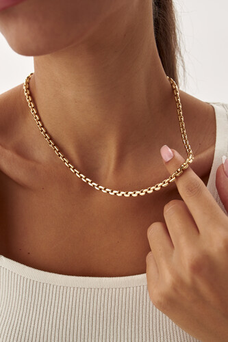 By Golden House - Rolo Küp Zincir Kolye By Golden House - Rolo Küp Zincir Kolye