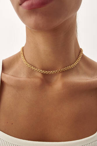 By Golden House - Rope Örgü Choker Kolye By Golden House - Rope Örgü Choker Kolye