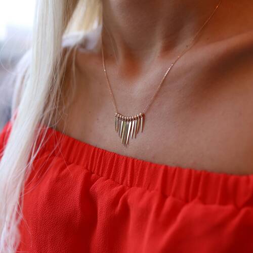 By Golden House - Saçaklı Kolye