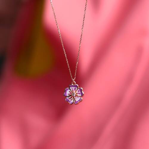 By Golden House - Sakura Japon Çiçeği Kolye