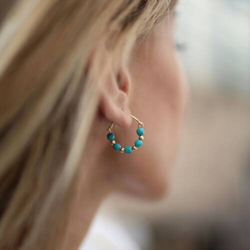 By Golden House - Salıncak Firuze Küpe