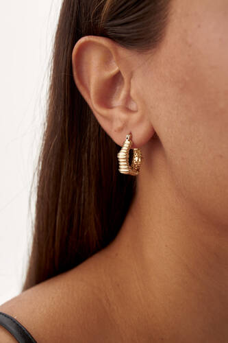 By Golden House - Satürn Halka Küpe