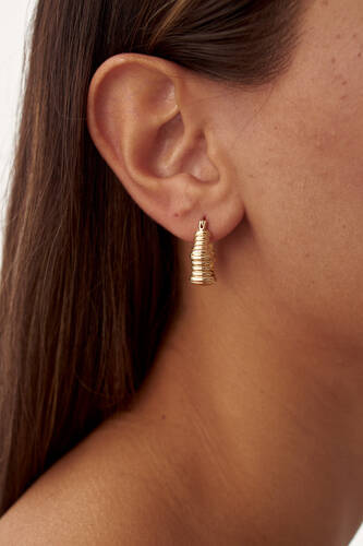 By Golden House - Satürn Halka Küpe (1)