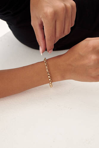 By Golden House - Seramik Rolo Doç Zincir Bileklik