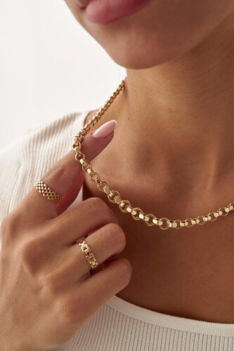 By Golden House - Seramik Rolo Doç Zincir Kolye By Golden House - Seramik Rolo Doç Zincir Kolye