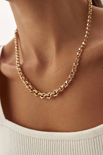 By Golden House - Seramik Rolo Doç Zincir Kolye (1)