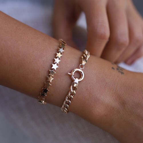 By Golden House - Simit Kilit Künye Bileklik