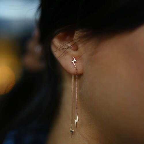 By Golden House - Şimşek Küpe By Golden House - Şimşek Küpe