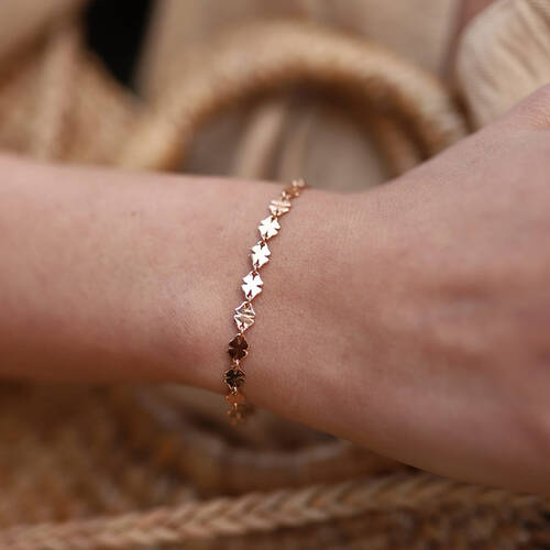 By Golden House - Sıra Yonca Bileklik