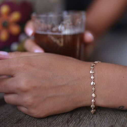 By Golden House - Sıralı Kalp Bileklik