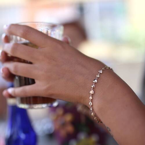 By Golden House - Sıralı Kalp Bileklik (1)