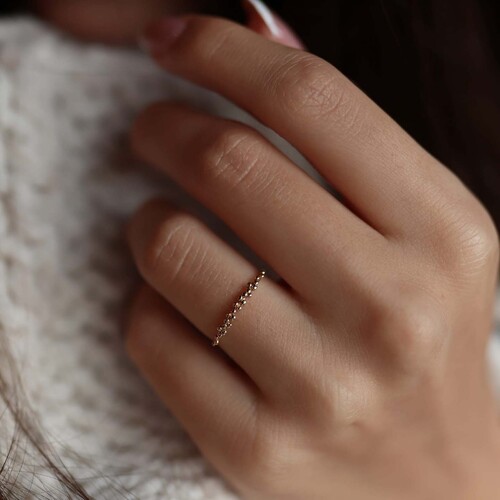 By Golden House - Sıralı Tohum Yüzük By Golden House - Sıralı Tohum Yüzük