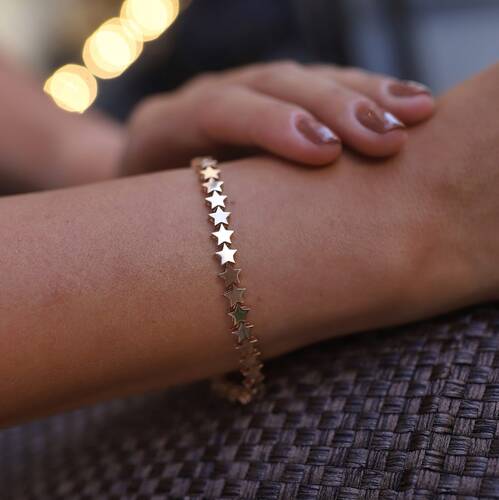 By Golden House - Sıralı Yıldız Bileklik (1)