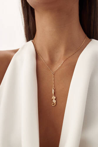 By Golden House - Small Ataç Denizatı Charm Kolye