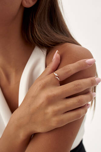 By Golden House - Sneak Drop Pırlanta Yüzük (1)