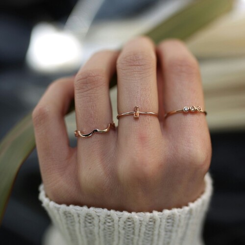 By Golden House - Sonbahar Üçlü Yüzük