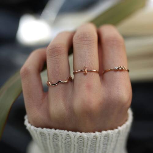 By Golden House - Sonbahar Üçlü Yüzük