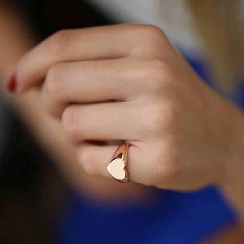 By Golden House - Şövalye Kalp Yüzük