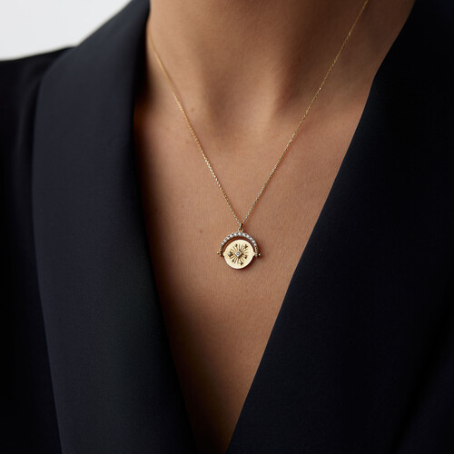 By Golden House - Spin Pusula Kolye By Golden House - Spin Pusula Kolye