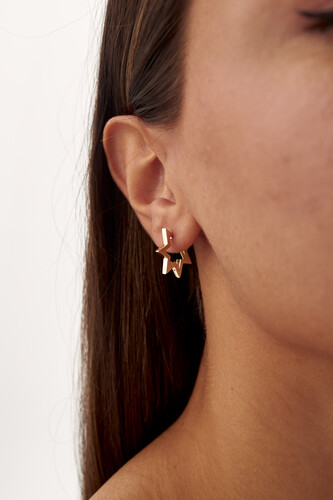 By Golden House - Star Halka Küpe (1) By Golden House - Star Halka Küpe (1)