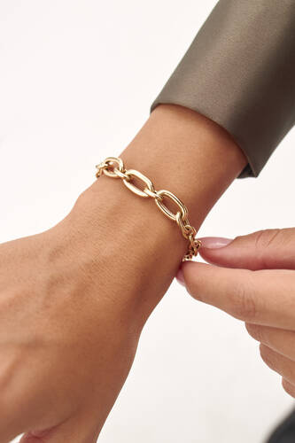 By Golden House - Süzme Oval Doç Bileklik