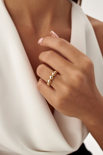 By Golden House - Süzme Top Yüzük