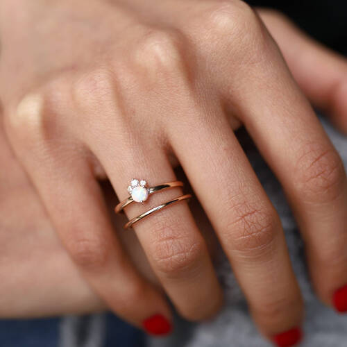 By Golden House - Taç Opal Yüzük By Golden House - Taç Opal Yüzük