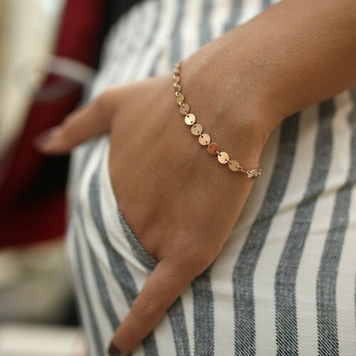 By Golden House - Tam Sıra Pullu Bileklik By Golden House - Tam Sıra Pullu Bileklik