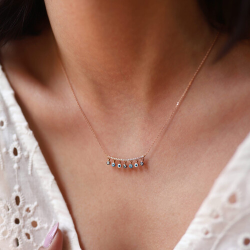 By Golden House - Tasarım Göz Sallantılı Kolye (1) By Golden House - Tasarım Göz Sallantılı Kolye (1)