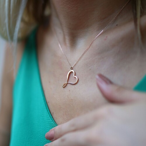 By Golden House - Tasarım Kalp Kolye By Golden House - Tasarım Kalp Kolye