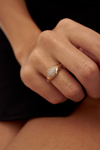 By Golden House - Taşlı Bombe Yüzük (1) By Golden House - Taşlı Bombe Yüzük (1)