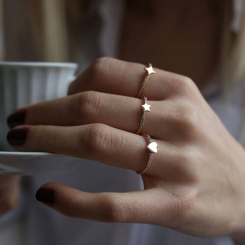 By Golden House - Taşlı Figür Yüzük (1)