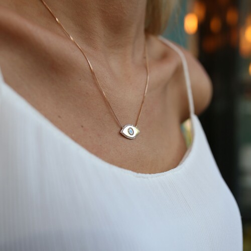 By Golden House - Taşlı Göz Kolye (1) By Golden House - Taşlı Göz Kolye (1)