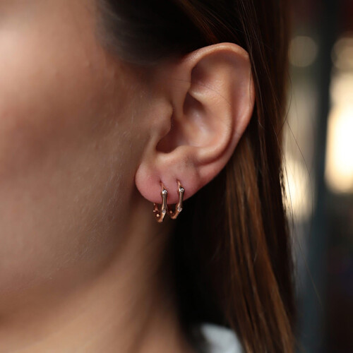 By Golden House - Taşlı Kemik Küpe By Golden House - Taşlı Kemik Küpe