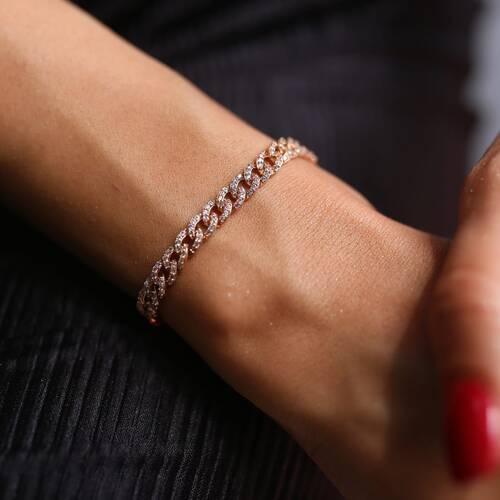 By Golden House - Taşlı Künye Bileklik